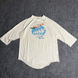 Vintage 1982 The Go Gos Vacation Tour of America Raglan T Shirt Mens Large